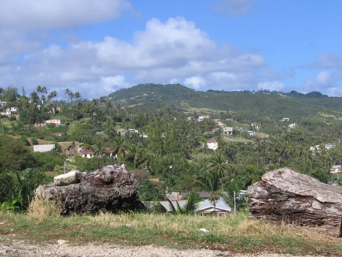 Kullarna ovanför Bathsheba på Barbados