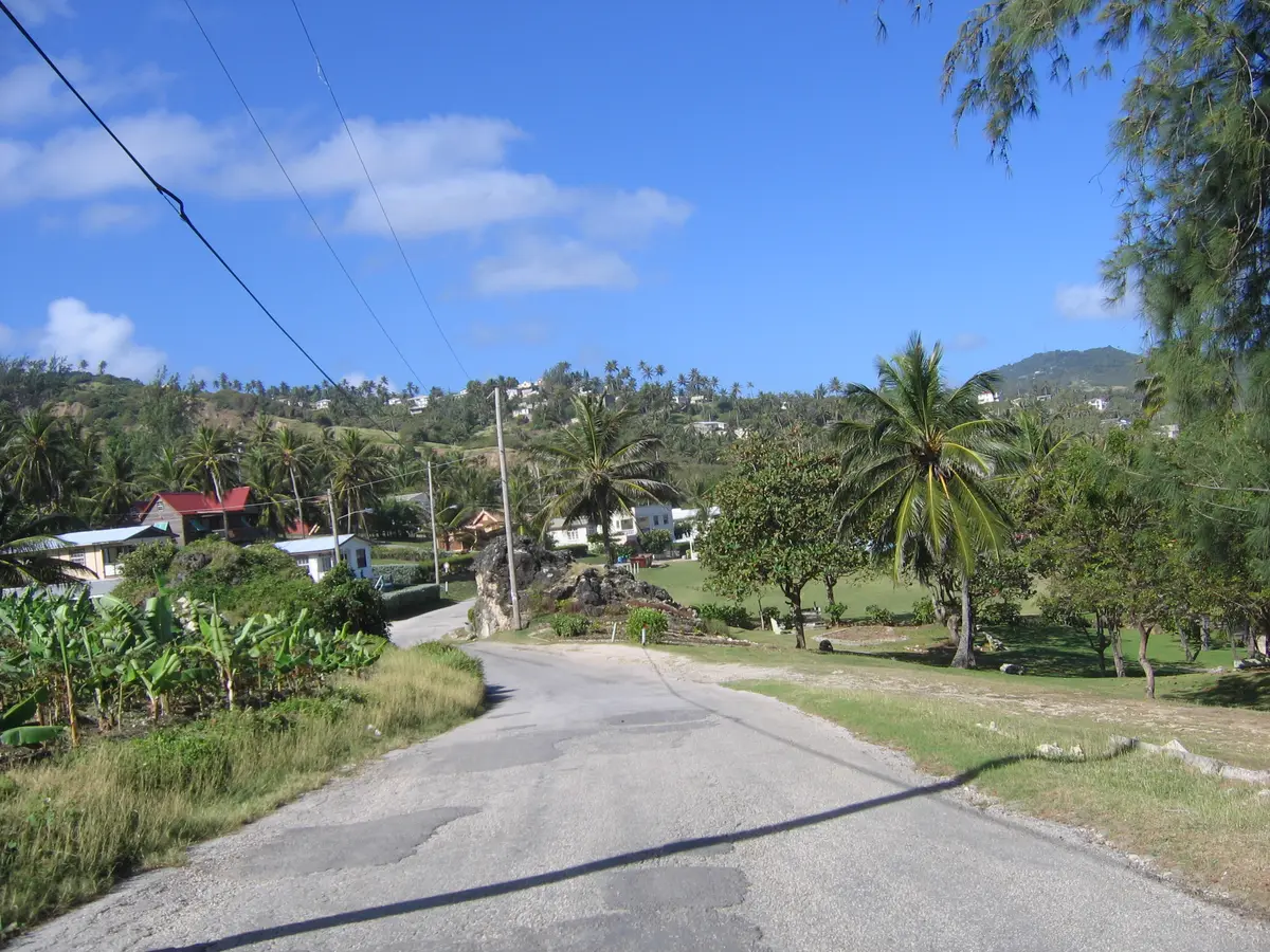 Vägen in mot Bathsheba på Barbados